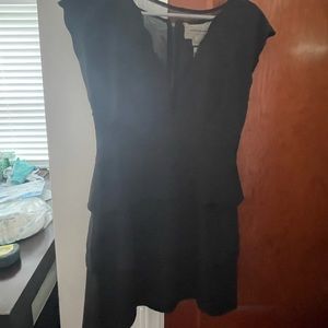 Black low cut illusion dress